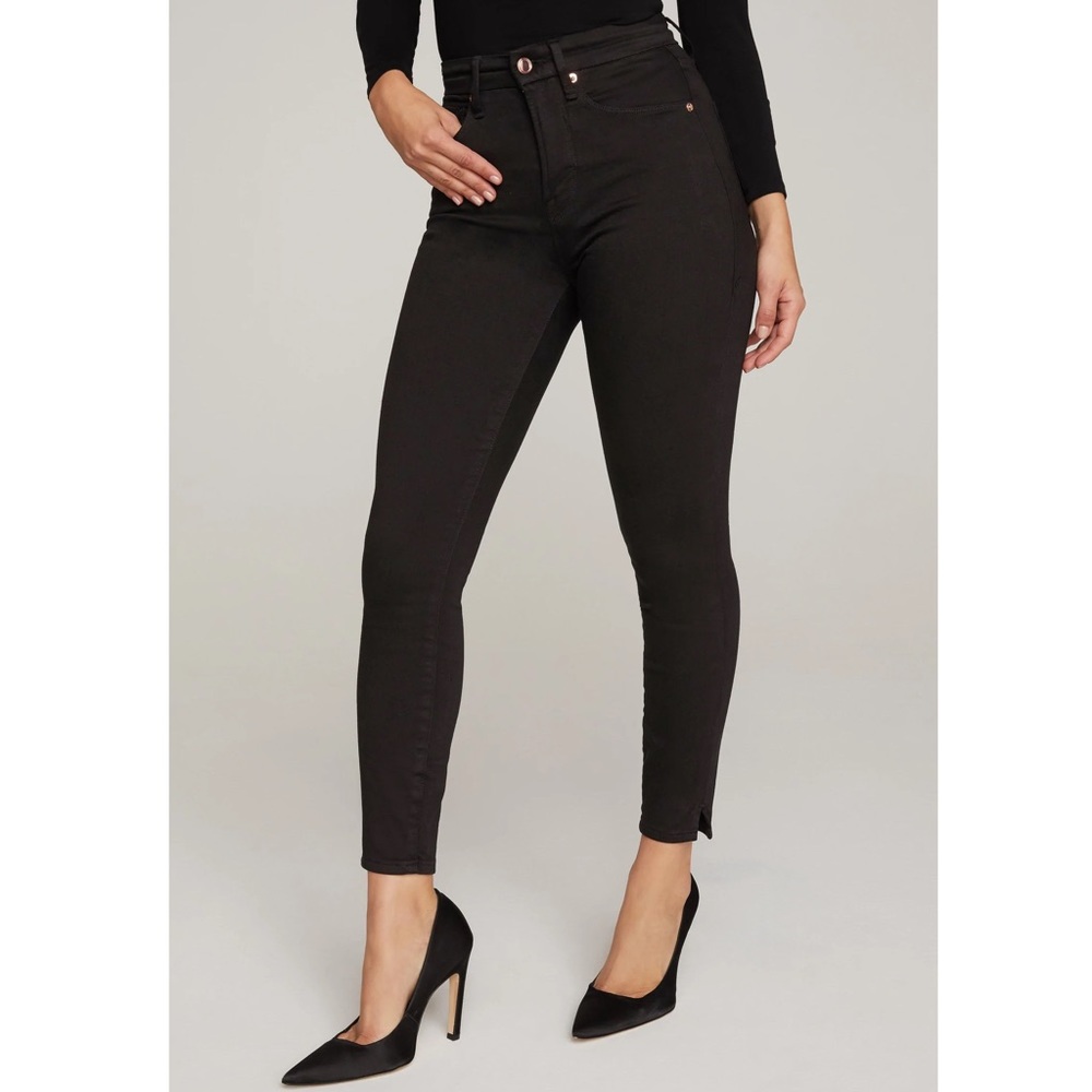 Good American Black High-Waisted Skinny Jeans